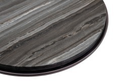Стол журнальный мрамор/метал. цвет черный d31,5*h66см (TT-00011254)