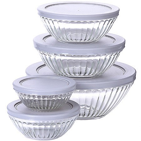 Салатницы 0,15/0,22/0,35/0,61/0,9л стек/пластик LR (29995)