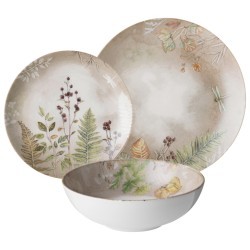 Набор посуды обеденный bronco grassland на 4 пер. 12 пр.: 25,5 см, 20,5 см, 18 см Bronco (579-504)