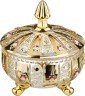 Конфетница с крышкой "lefard gold glass" диаметр=17 см. высота=21 см. Lefard (195-104)