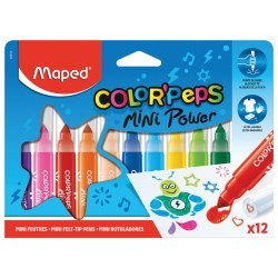 Фломастеры смываемые Maped Color'Peps Jumbo Mini 12 цветов 846612 (65771)