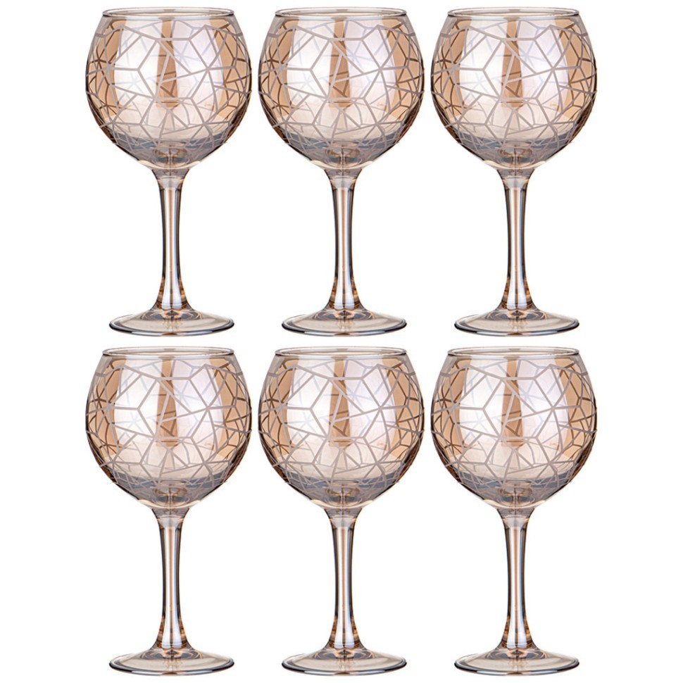 Набор фужеров из 6 шт "графика" мед 280 мл Lefard (194-954)