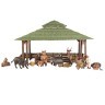 Набор фигурок животных cерии "На ферме": Ферма игрушка, бегемот, буйвол, медведи, антилопа, фермеры, инвентарь - 21 предмет (ММ205-077)