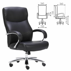 Кресло руководителя Brabix Premium Total HD-006 до 180 кг, экокожа, черное 531933 (71852)