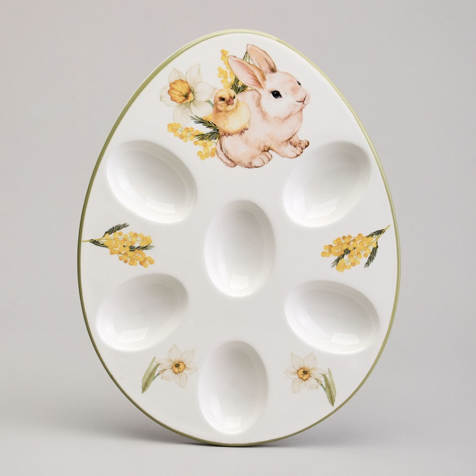 Блюдо для 6 яиц agness "sunday" 26*20*2.5 см Agness (358-2313)