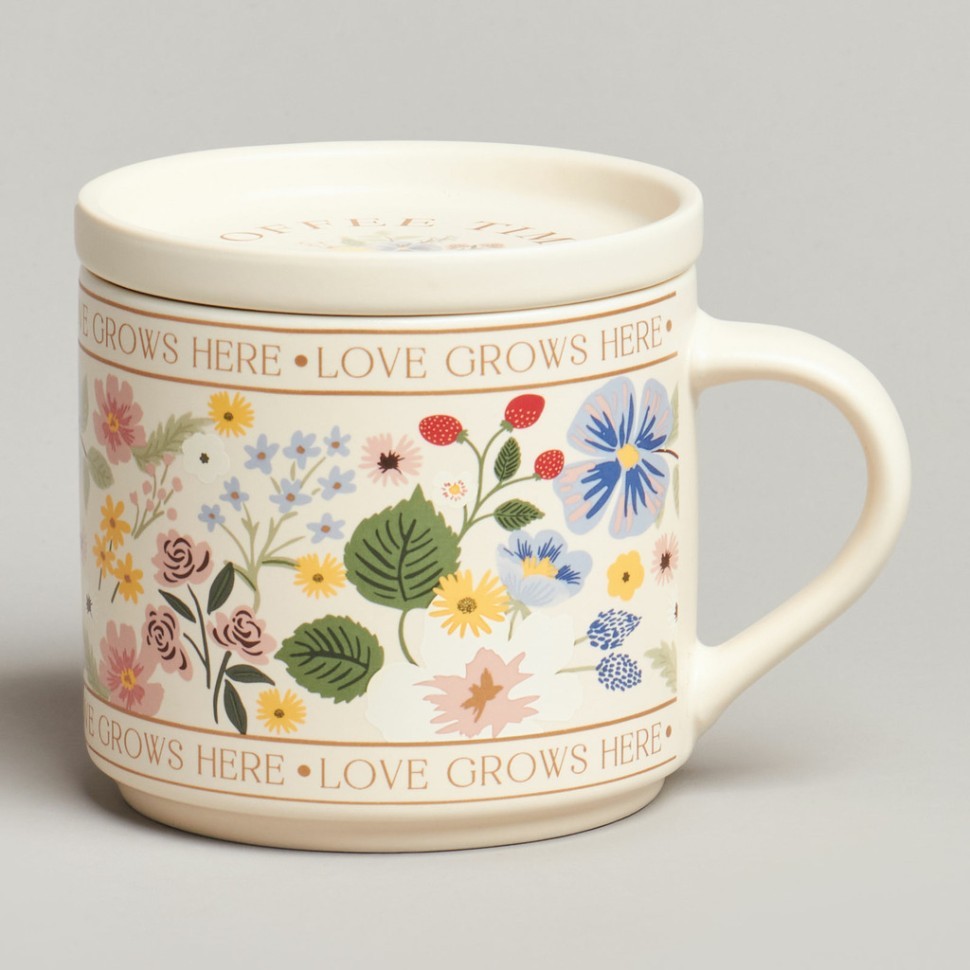 Кружка с крышкой lefard spring flowers 390мл. Lefard (260-1035)