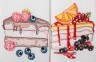 Комплект полотенец "десерт-тортики" вафельные  40*60 см, 200г/м.кв, белое (850-453-01) 
