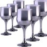 Набор 6 бокалов д/вина Сияющий графит 240 мл (GR163-06)