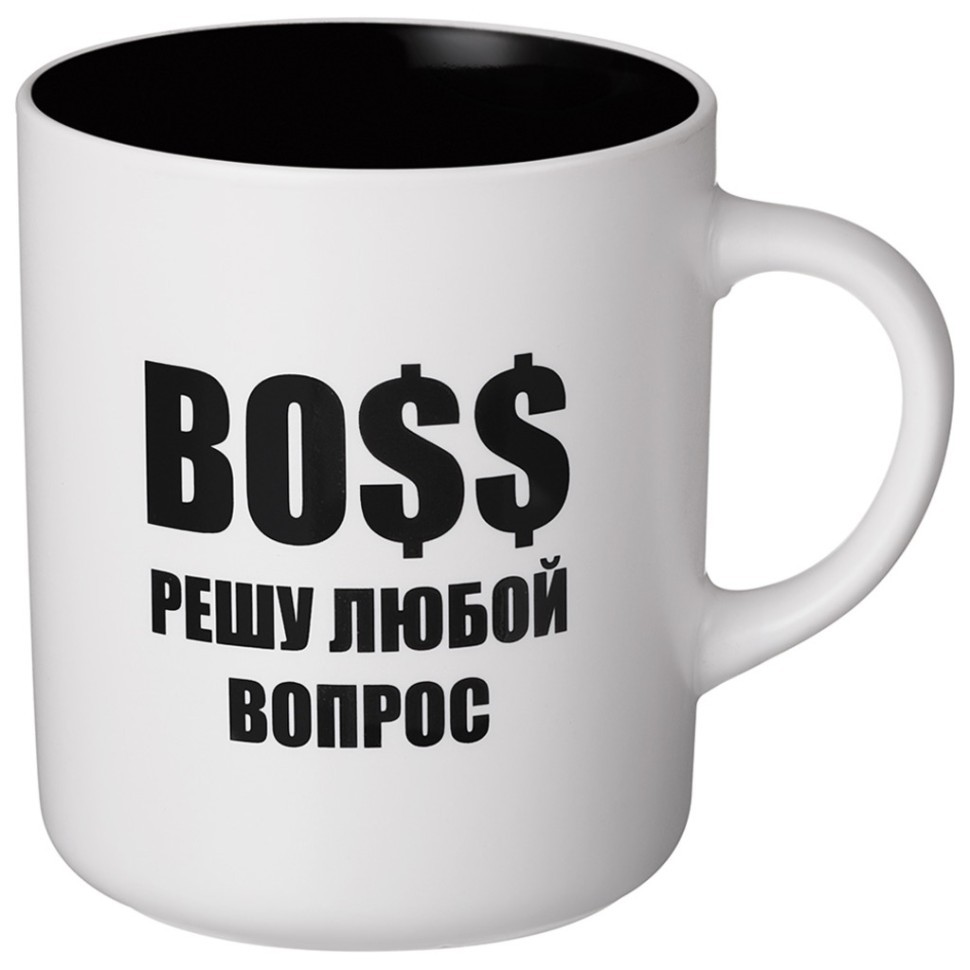 Кружка lefard 540мл "boss решу любой вопрос" 9.5*7.6*11.1cm, разноцветный Lefard (260-1028-11)