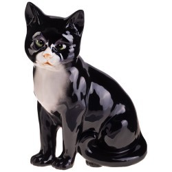 Декоративное изделие "черный котенок" 21*11 см. высота=28 см. Ceramiche Boxer (293-084)