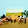 Набор фигурок животных cерии "На ферме": Ферма игрушка, бык, свиньи, гусь, фермеры, инвентарь - 21 предмет (ММ205-067)