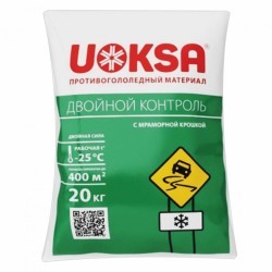Реагент противогололёдный 20 кг UOKSA до -25°C хлорид кальция + соли + мрам крошка 607414 (1) (95066)