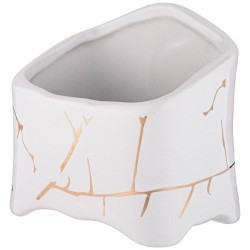 Подставка под чайные пакетики коллекция "золотой мрамор"  8,7*6,1*7,9*см Lefard (155-717)
