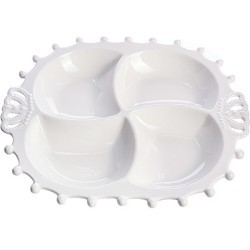 Менажница 4 отдел.,"Корона", фарфор LR (х12) " (60014)