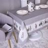 Скатерть "family farm" 140х180см ,100% хлопок , серый , твил, пропитка Lefard (850-750-2)