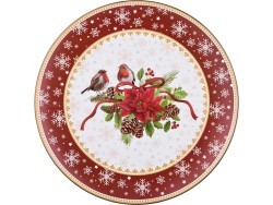 Тарелка для оформления новогодней сервировки"рождественская сказка" 33*33 см Lefard (106-532)