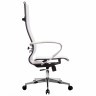 Кресло офисное МЕТТА К-7 хром прочная сетка сиденье и спинка регулируемые белое 532460 (1) (94570)