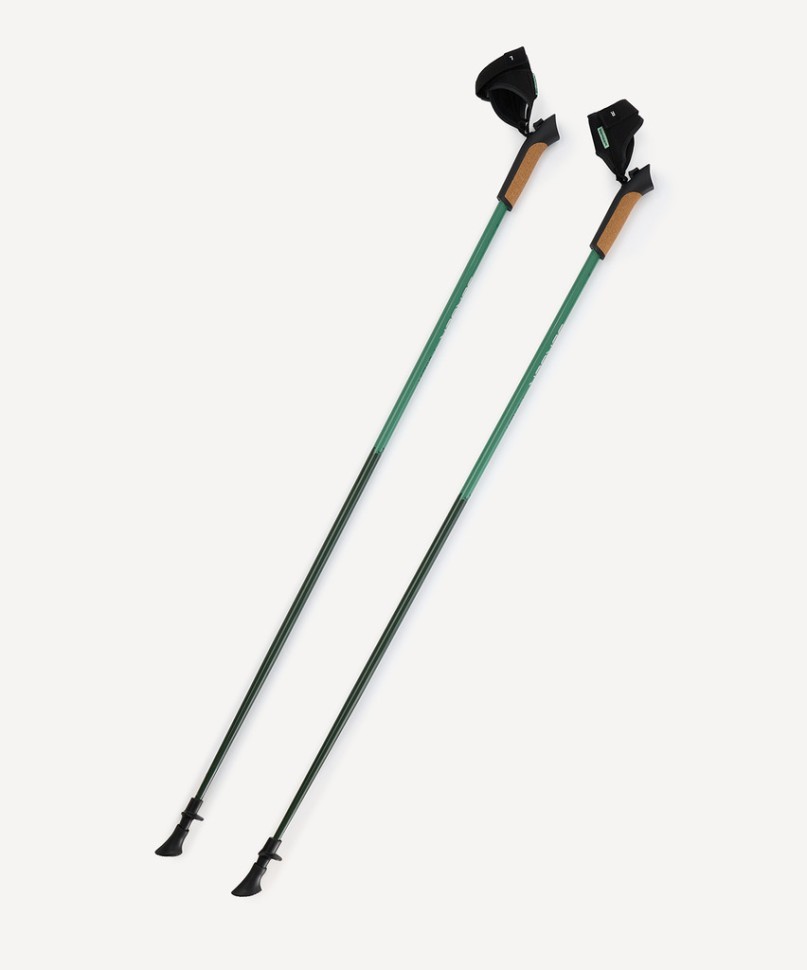 Палки для скандинавской ходьбы Berger Travel Forest, 115 см, цельные, зеленый (2119447)