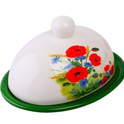 Масленка с крышкой 17,8х13,3х9,8см 2пр Цветущие Маки LR (60280) Масленка с крышкой 17,8х13,3х9,8см 2пр Цветущие Маки LR (60280)