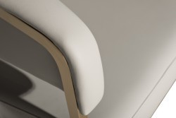 Стул экокожа св.серый/матовое золото 59,5*54*79см (TT-00014998)