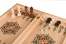Набор игр 3 в 1 "цветы": шахматы, шашки, нарды 50*50 см (кор=6шт.) Фотьев В.а. (28-312)