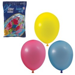 Шарики воздушные Веселая Затея 10" (25 см) 100 шт 12 пастельных цветов 1101-0003 (65134)