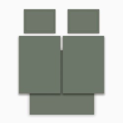 Кпб семейный "solid" зеленый, сатин, хлопок 100%, подод.150х210-2шт, пр.240х240-1шт, нав.50х70-2шт Lefard (989-002-16)