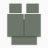 Кпб семейный "solid" зеленый, сатин, хлопок 100%, подод.150х210-2шт, пр.240х240-1шт, нав.50х70-2шт Lefard (989-002-16)