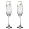 Набор бокалов для шампанского из 2 шт."золотые шары" 190 мл. высота=24 см. Bohemia Crystal (674-258)