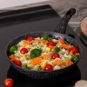 Сковорода agness с антипригарным покрытием "black marble", 22х4,5см Agness (932-513)