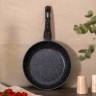Сковорода agness с антипригарным покрытием "black marble", 22х4,5см Agness (932-513)
