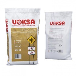 Реагент противогололёдный песко-соляная смесь 20 кг UOKSA Пескосоль мешок 607417 (1) (95069)