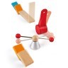 Настольная игра "Падающее домино - Фабрика роботов" для детей, деревянные доминошки, катапульта и переходы (E1057_HP)