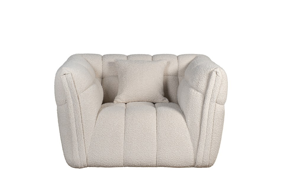 Кресло Prato букле белый 120*106*74см (TT-00013633)