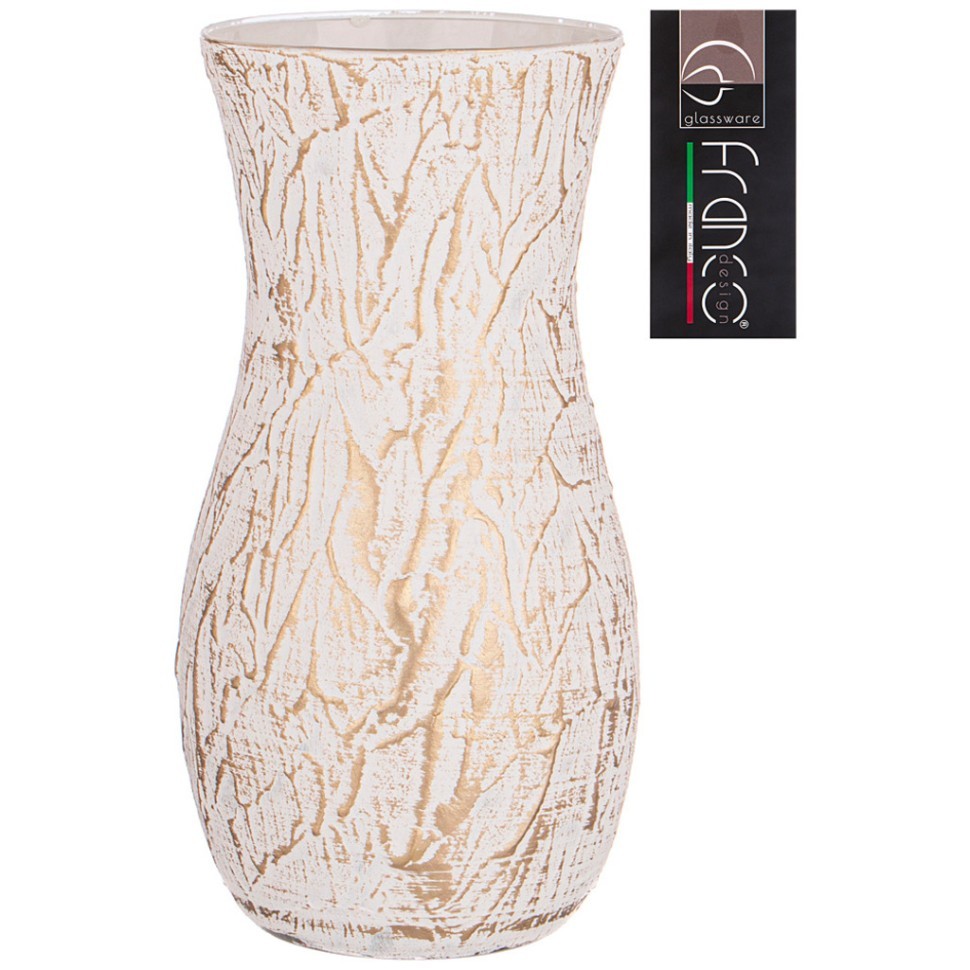 Ваза claudia "tailor" gold white высота 26см FRANCO (316-1711)