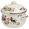 Кастрюля agness эмалированная с эмал.крышкой серия "снегири", 2.8 л, 20*12 см Agness (934-747)