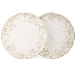 Набор тарелок обеденных коллекция "pine cones", 2 шт. /  25*25*2,3  см Bronco (230-516)