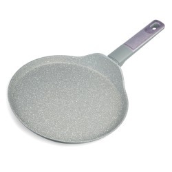 Сковорода блинная с антипригарным покрытием pfluon marble, 24*4,3 см Agness (902-125)