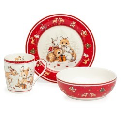 Набор посуды lefard "c новым годом" 3 пр.: салатник 800 мл, тарелка 19 см, кружка 400 мл Lefard (85-2082)