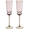 Набор бокалов для шампанского "twist & shine" pink, 2 шт/210 мл Lefard (687-001)