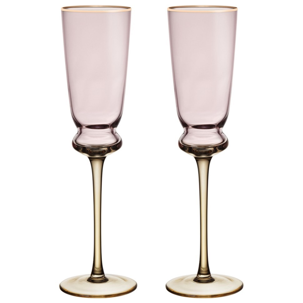 Набор бокалов для шампанского "twist & shine" pink, 2 шт/210 мл Lefard (687-001)