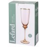 Набор бокалов для шампанского "twist & shine" pink, 2 шт/210 мл Lefard (687-001)