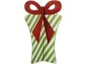 Декоративное изделие 3d "подарок с бантиком" цвет:оливковый в полоску 34*27 см без упак Lefard (749-115)