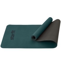 Коврик для йоги и фитнеса FM-201, TPE, 183x61x0,6 см, черный/холодный океан (2103983)