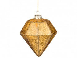 Декоративное изделие шар стеклянный 8*10 см. цвет: золото с коричневым Dalian Hantai (D-862-074) 
