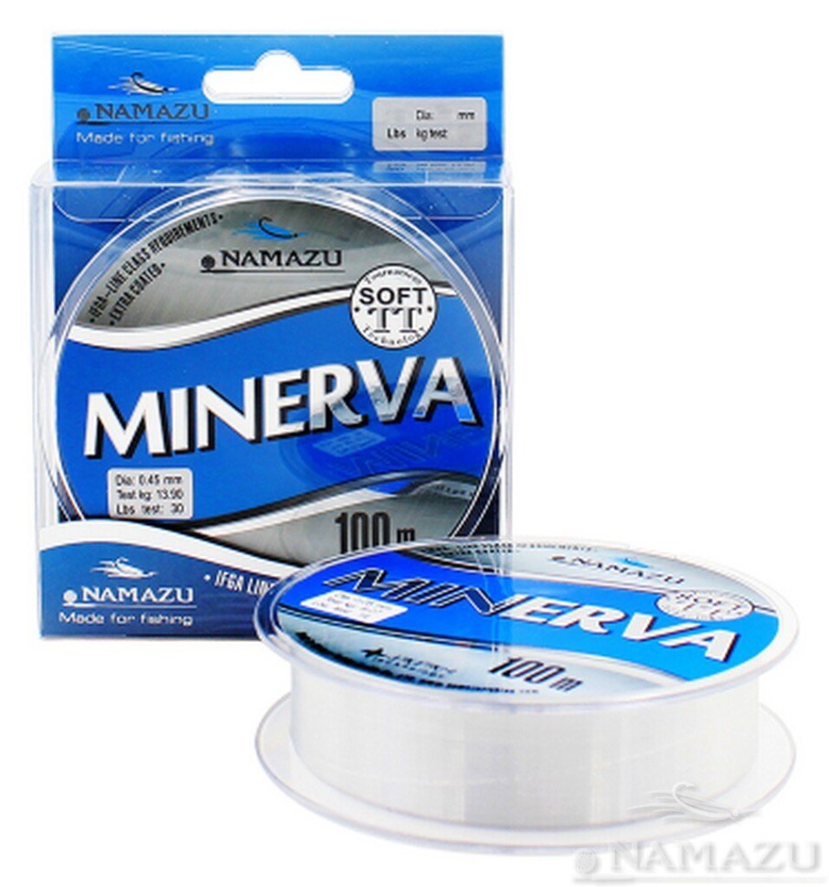 Леска Namazu Minerva, 100 м, 0,5 мм, до 16,96 кг, прозрачная NM100-0,5 (71059)