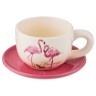 Чашка с блюдцем "фламинго" 210 мл 13,2*13,2*7 см Lefard (230-217)