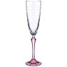 Набор бокалов для шампанского "elisabeth purple smoke" из 6 шт. 200 мл. высота=25,5 см. (кор=8набор. Bohemia Crystal (674-740)