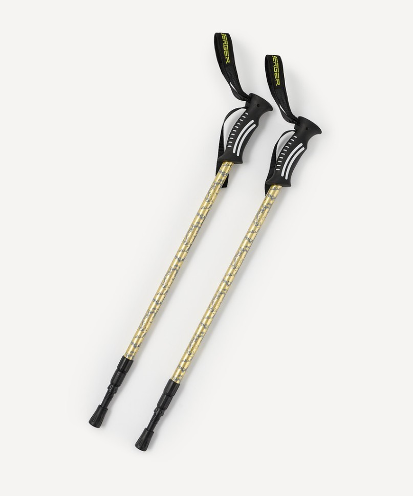 Треккинговые палки Berger Travel Pacemaker, 65-135 см, 3-секционные, светло-серый/лайм (2119448)