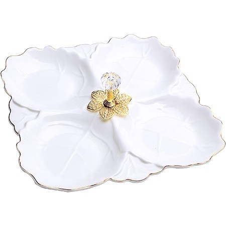 Менажница фарфор 4 секц 27х27х3,5 LR (60049)